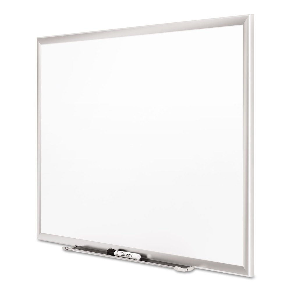 Quartet Classic Porcelain Whiteboard - 60" (5 ft) Width x 36" (3 ft) Height - White Porcelain Surface - Silver Aluminum Frame - Rectangle - Horizontal/Vertical - Magnetic - 1 Each - TAA Compliant. Picture 5