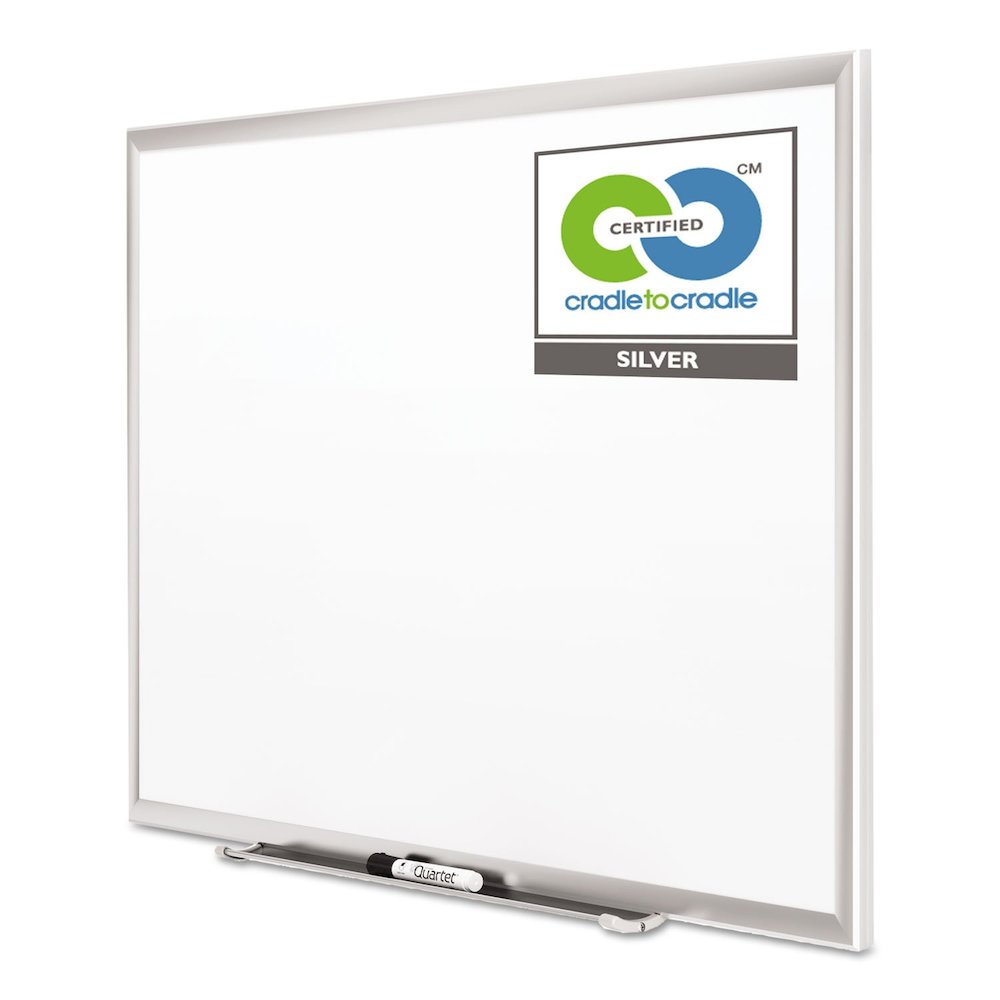 Quartet Classic Porcelain Whiteboard - 60" (5 ft) Width x 36" (3 ft) Height - White Porcelain Surface - Silver Aluminum Frame - Rectangle - Horizontal/Vertical - Magnetic - 1 Each - TAA Compliant. Picture 9
