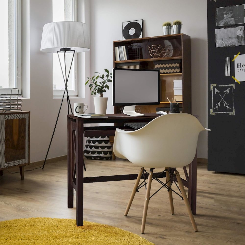 Montego Folding Desk with Pull-Out-Espresso. Picture 2