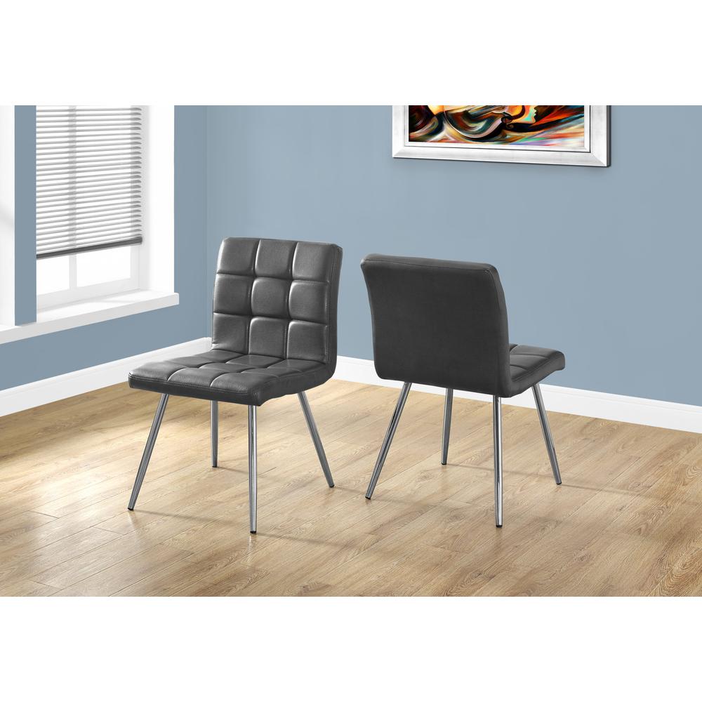 Dining Chair, Set Of 2, Side, Upholstered, Kitchen, Dining Room. Picture 2