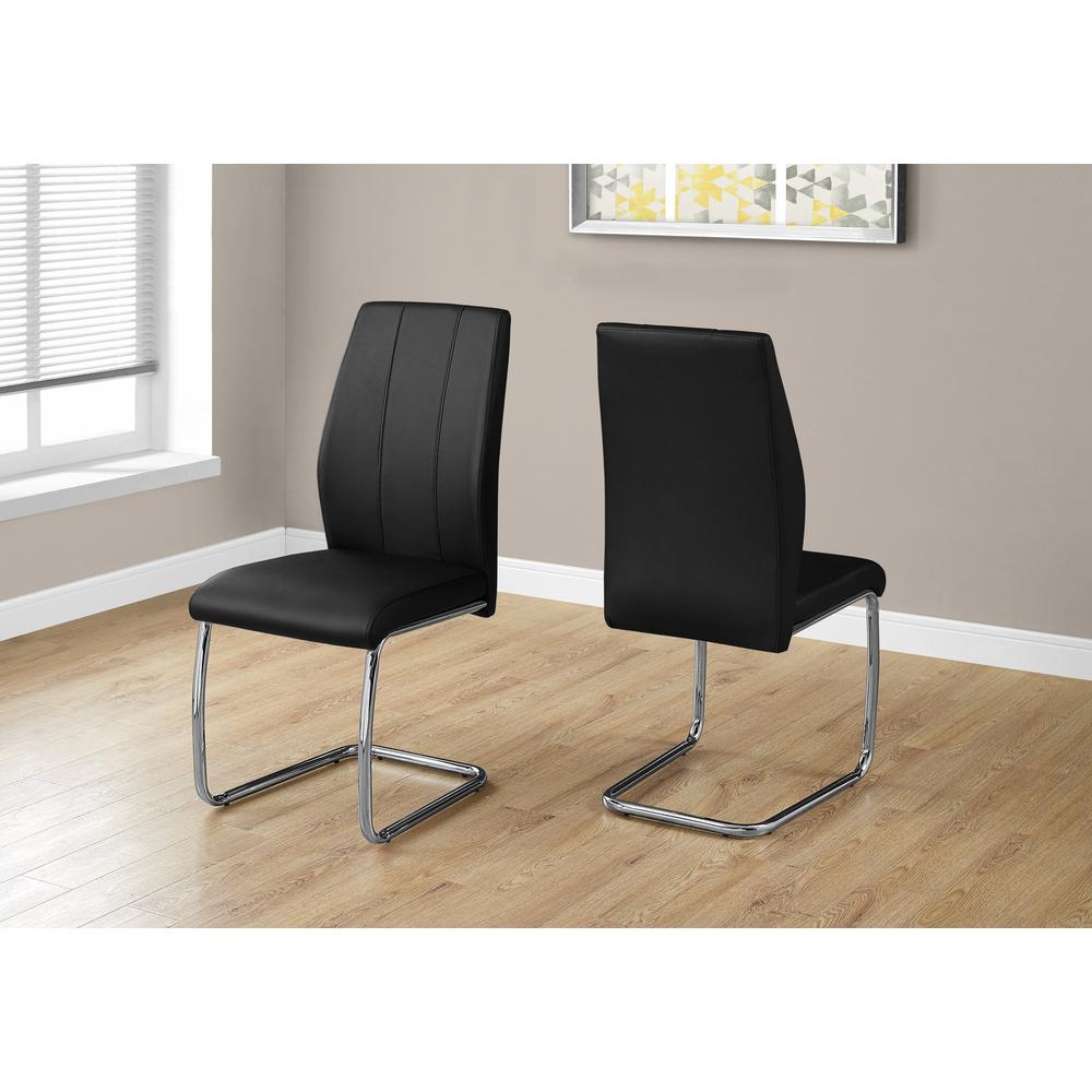 Dining Chair, Set Of 2, Side, Upholstered, Kitchen, Dining Room. Picture 2