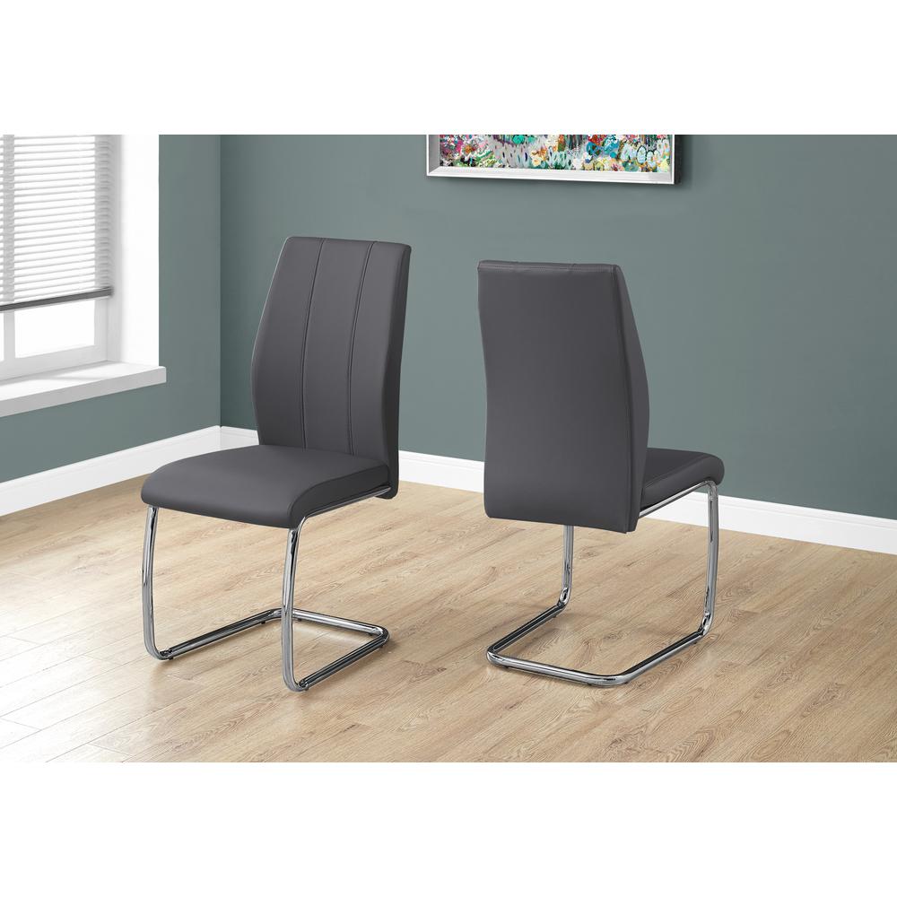 Dining Chair, Set Of 2, Side, Upholstered, Kitchen, Dining Room. Picture 2