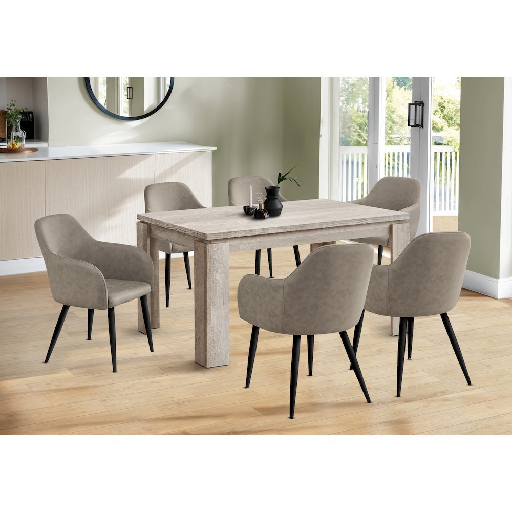Dining Table, 60 Rectangular, Kitchen, Dining Room, Beige Laminate. Picture 7
