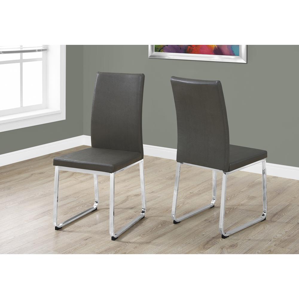 Dining Chair, Set Of 2, Side, Upholstered, Kitchen, Dining Room. Picture 2