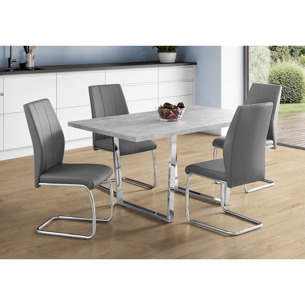 Dining Table, 60 Rectangular, Kitchen, Dining Room, Grey Laminate. Picture 2