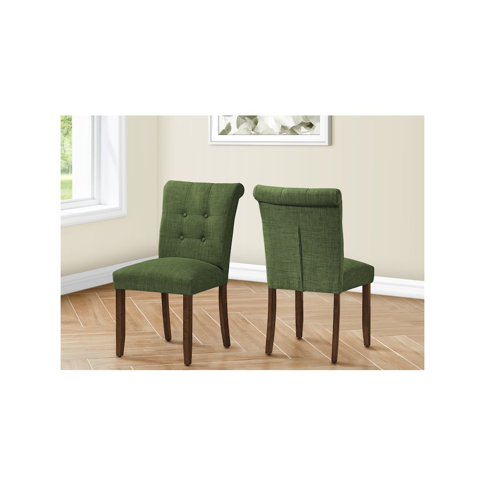 Dining Chair, 38" Height, Set Of 2, Upholstered, Modern. Picture 2