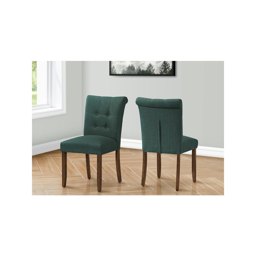Dining Chair, 38" Height, Set Of 2, Upholstered, Modern. Picture 2
