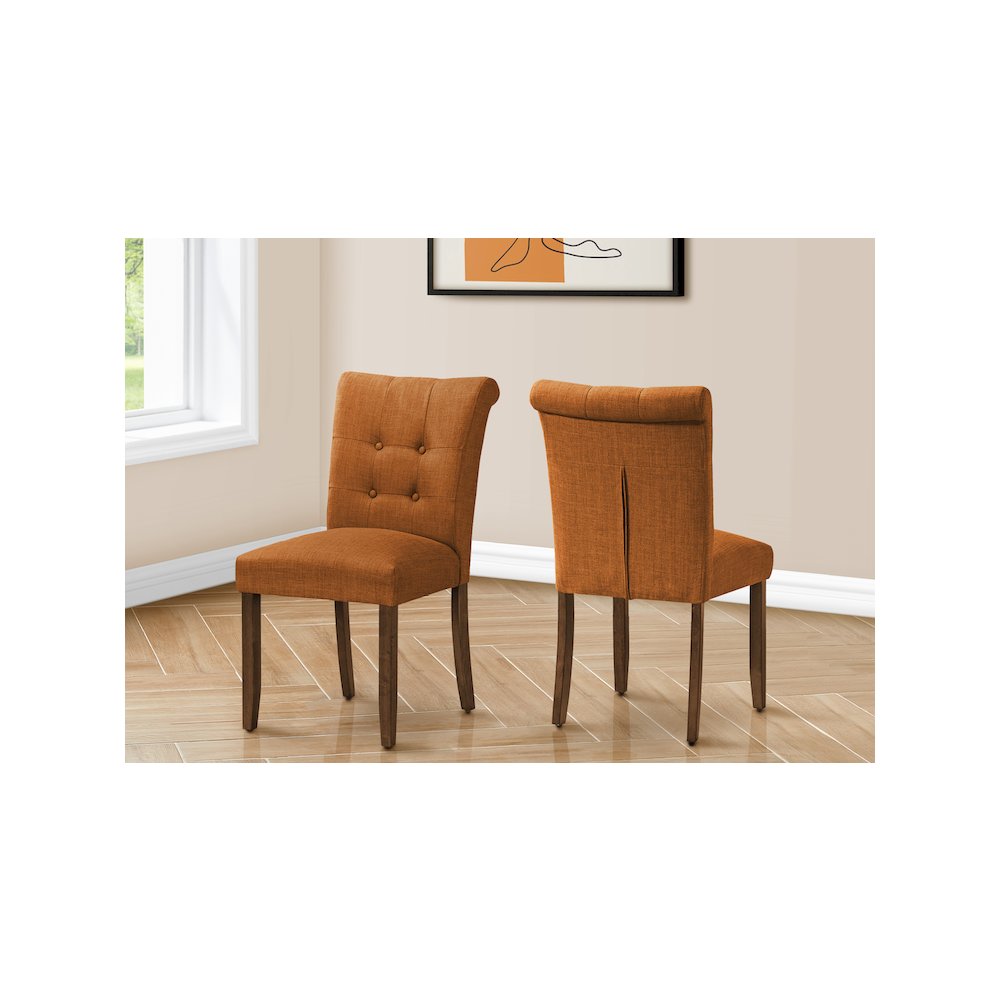 Dining Chair, 38" Height, Set Of 2, Upholstered, Modern. Picture 2