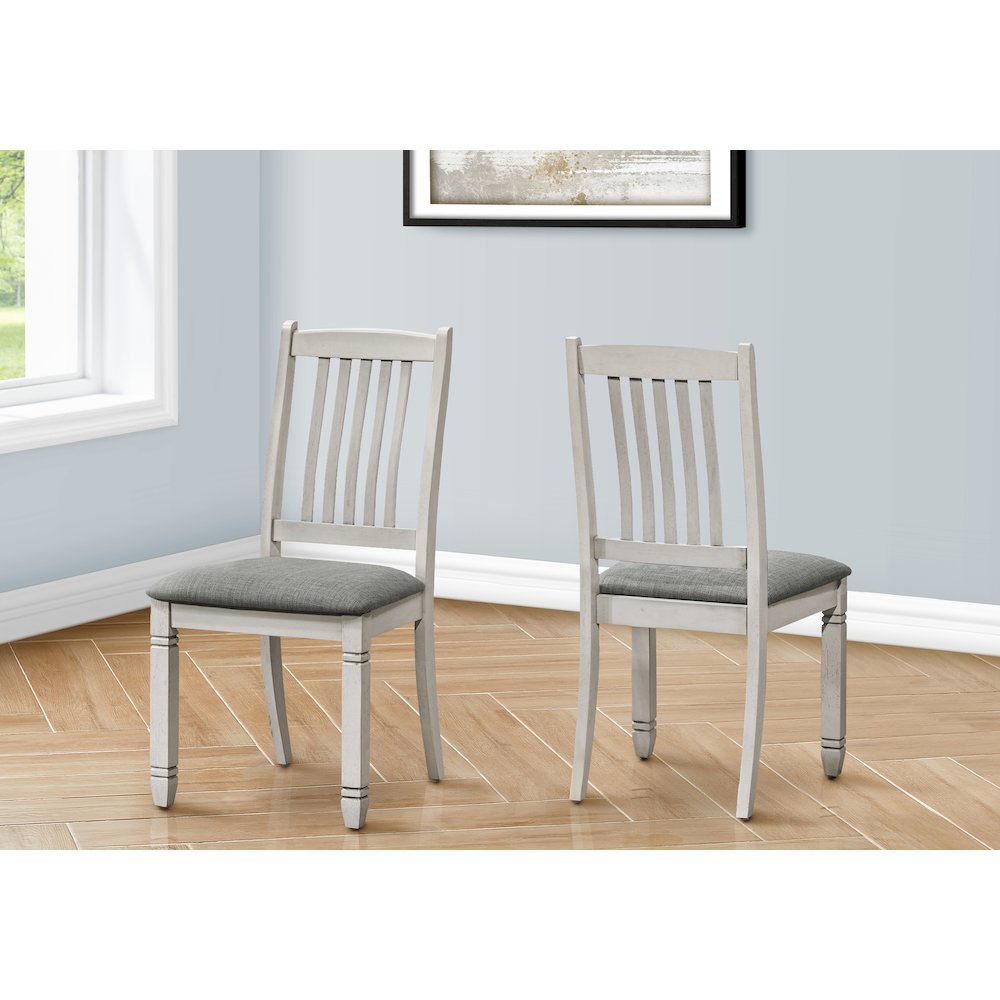 Dining Chair, 38" Height, Set Of 2, Side, Upholstered. Picture 2