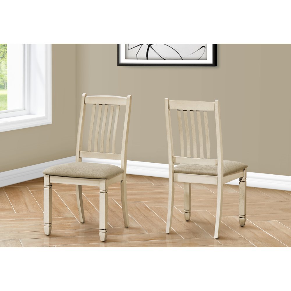 Dining Chair, 38" Height, Set Of 2, Side, Upholstered. Picture 2