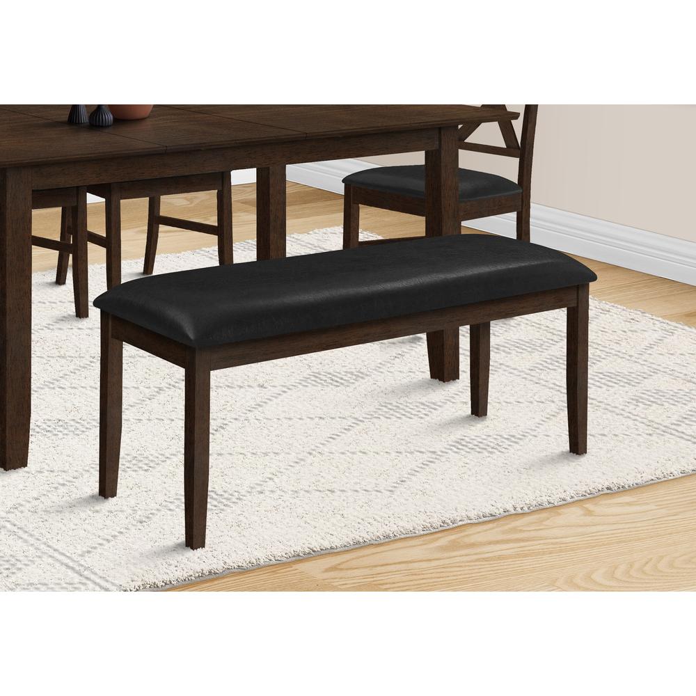 Bench, 48 Rectangular, Dining Room, Hallway, Entryway, Upholstered, Wood. Picture 8