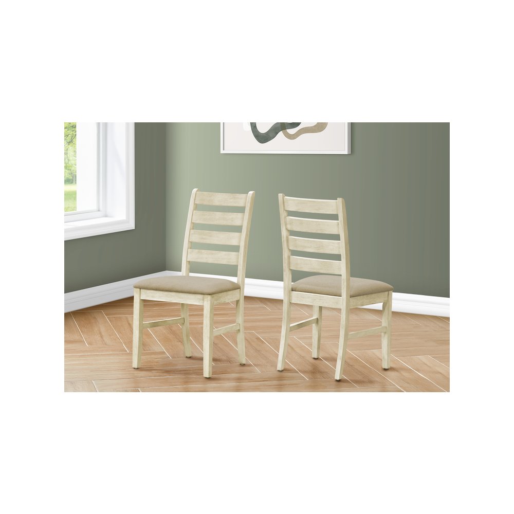 Dining Chair, 38" Height, Dining Room, Kitchen, Set Of 2, Transitional. Picture 2