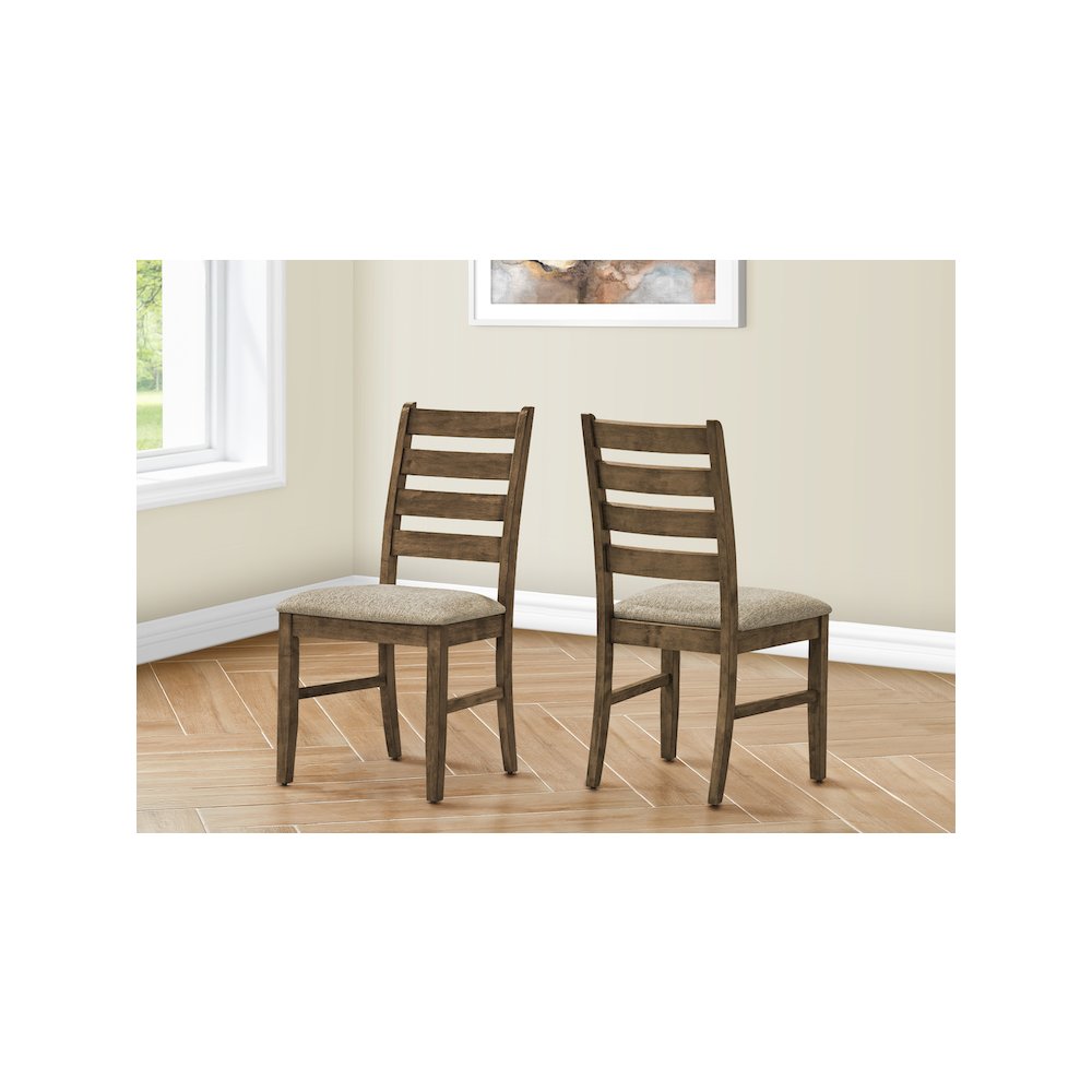 Dining Chair, 38" Height, Dining Room, Kitchen, Set Of 2, Transitional. Picture 2