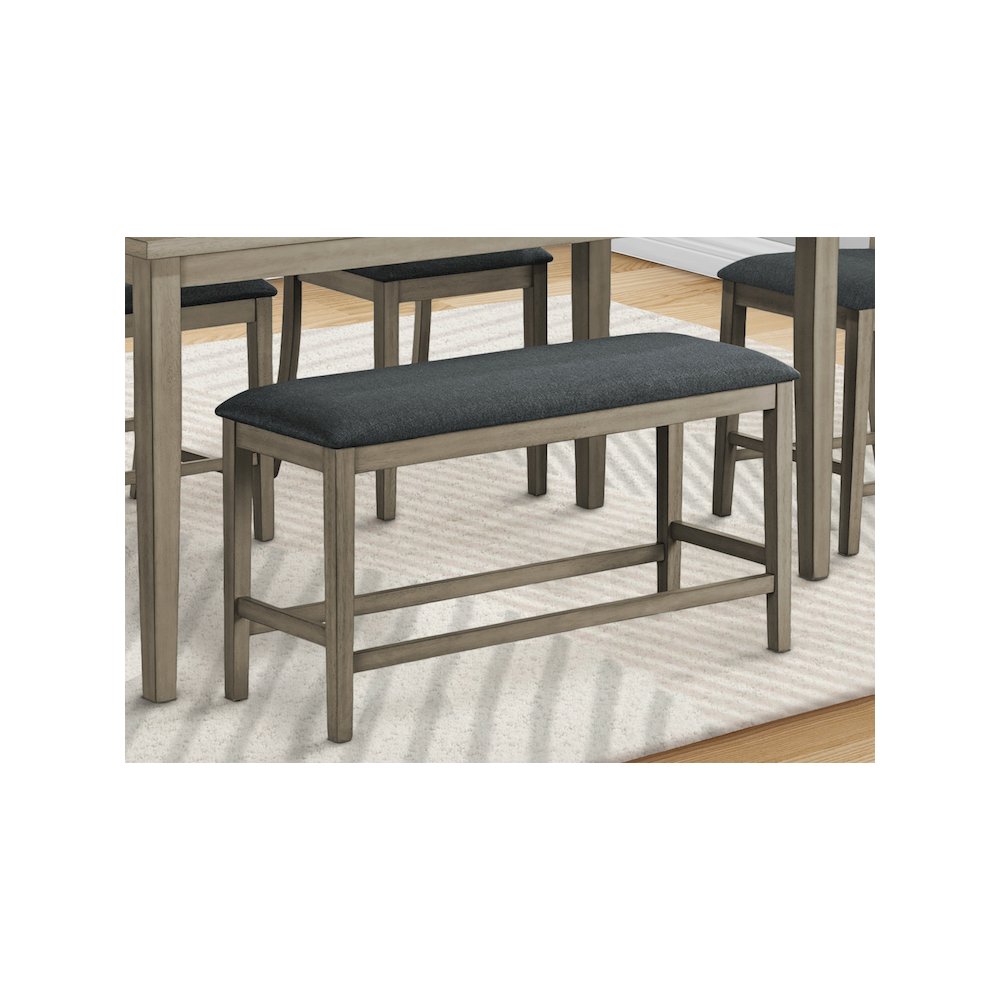 Bench, 42" Rectangular, Dining Room, Kitchen, Upholstered, Wood, Transitional. Picture 2
