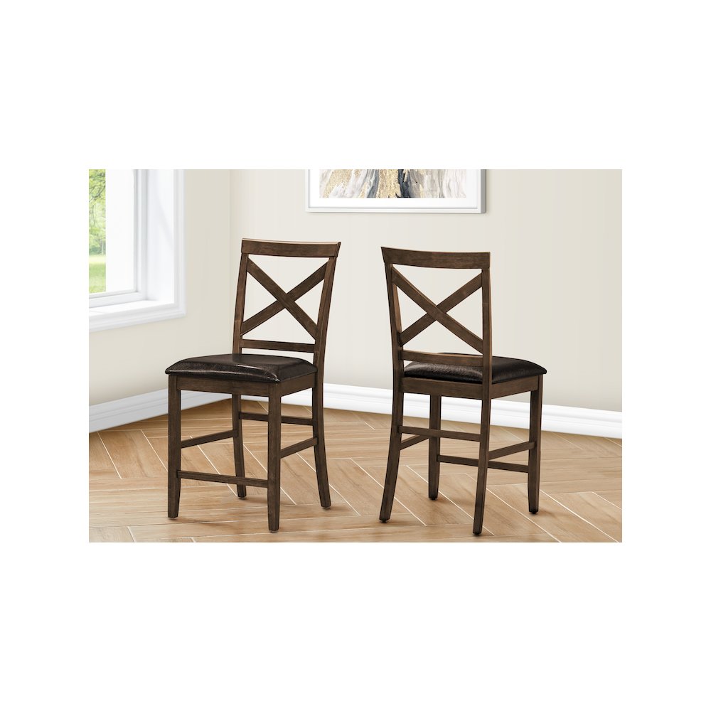Dining Chair, 44" Height, Set Of 2, Side, Upholstered. Picture 2