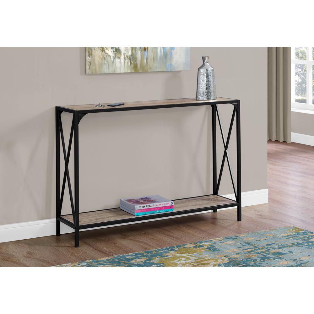 Accent Table, Console, Entryway, Narrow, Sofa, Living Room, Bedroom, Brown. Picture 2