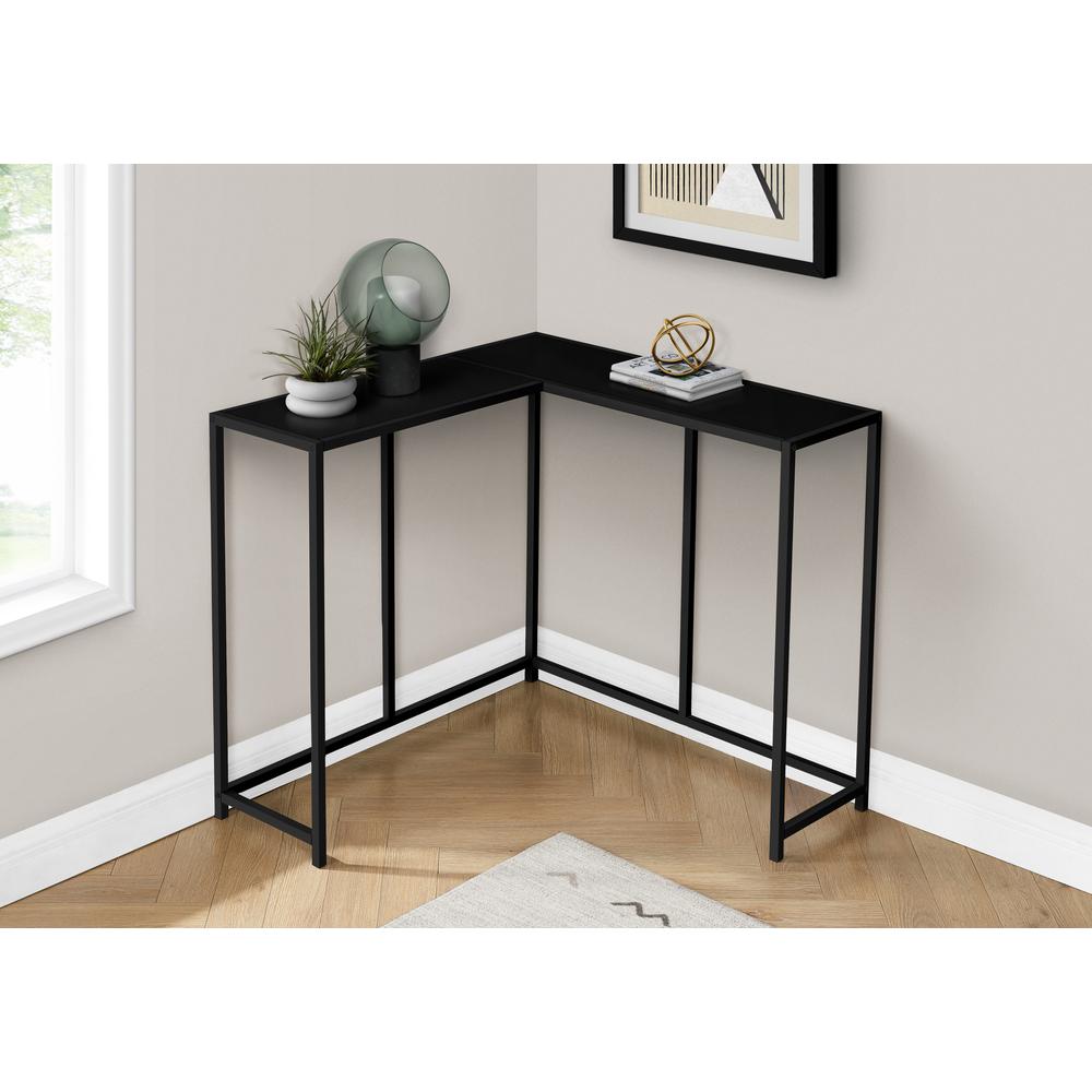 Accent Table, Console, Entryway, Narrow, Corner, Living Room, Bedroom, Black. Picture 8