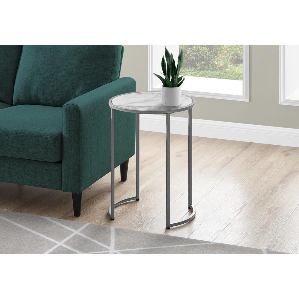 Accent Table, Side, Round, End, Nightstand, Lamp, Living Room, Bedroom. Picture 8