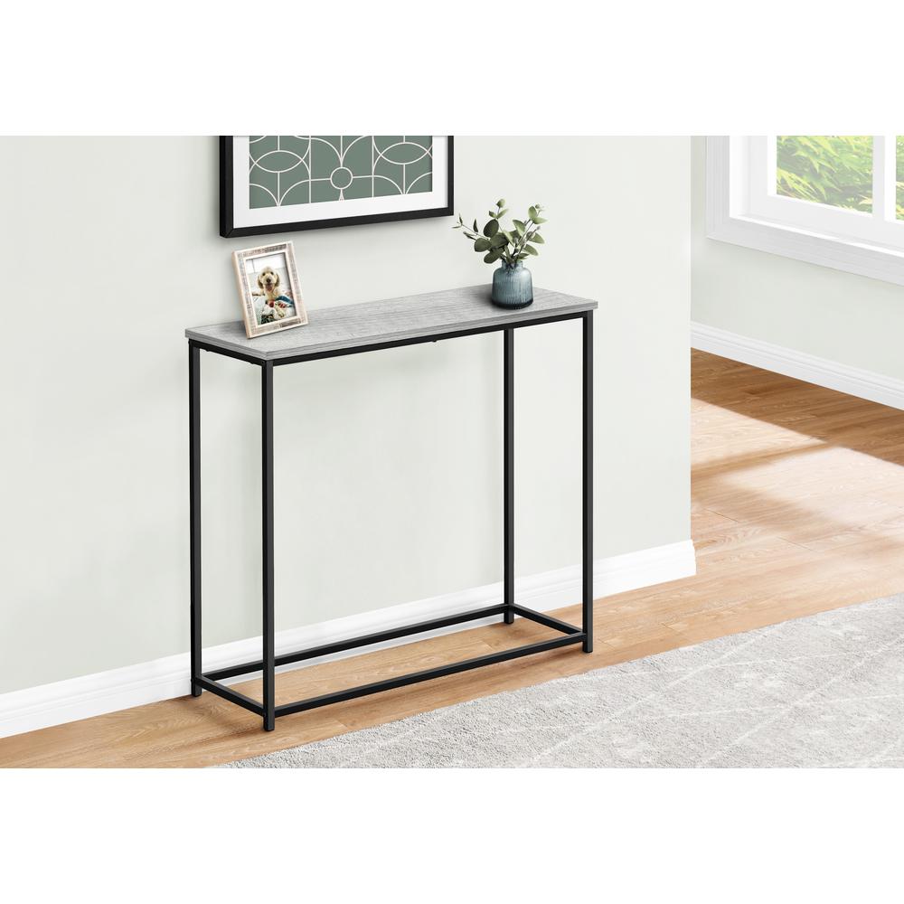 Accent Table, Console, Entryway, Narrow, Sofa, Living Room, Bedroom, Grey. Picture 8