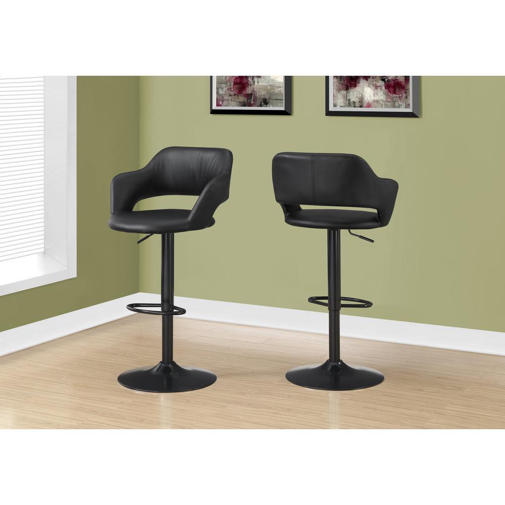 Bar Stool, Swivel, Bar Height, Adjustable, Black. Picture 3