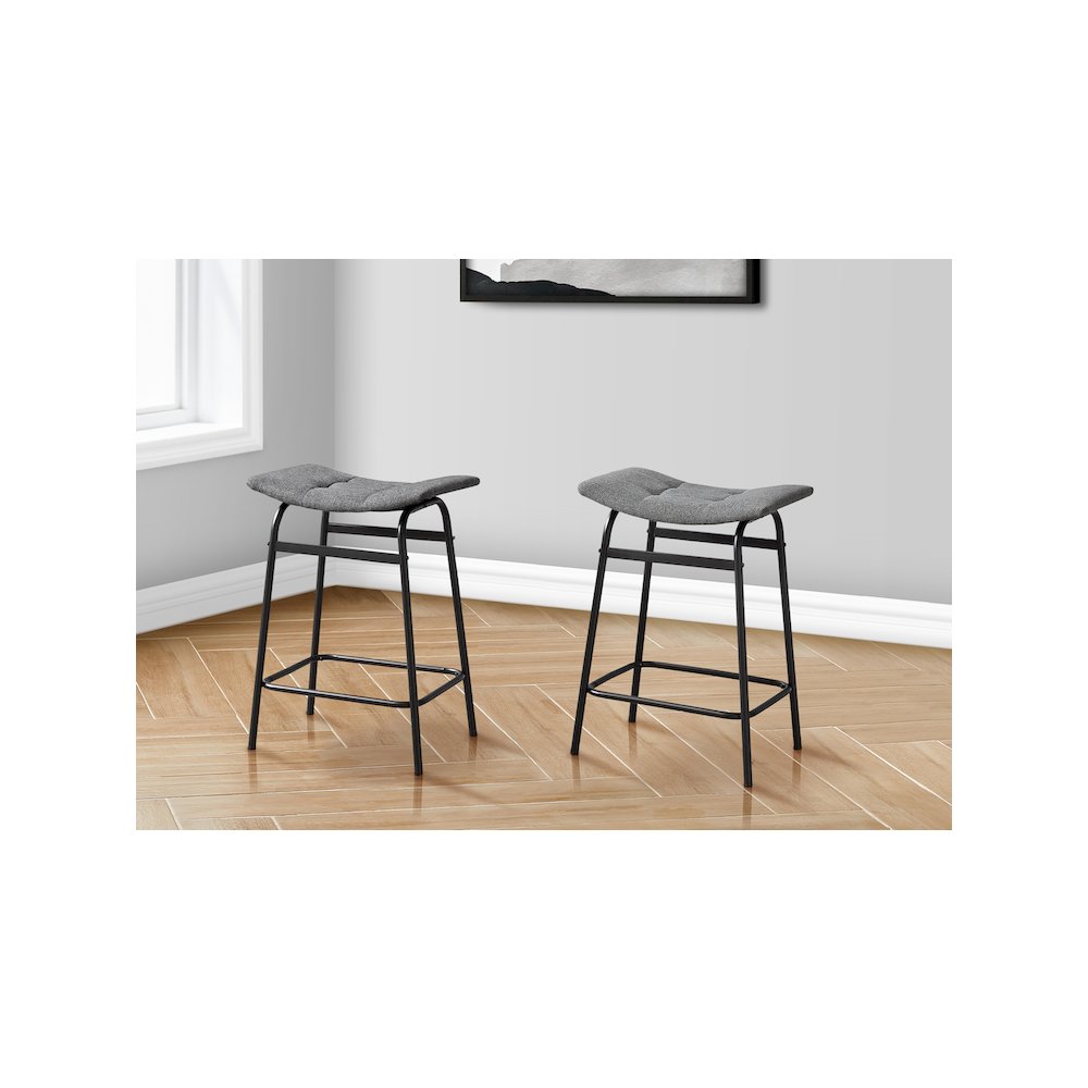 Barstool, Counter Height, Set Of 2. Picture 2