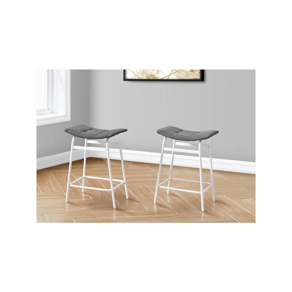 Barstool, Counter Height, Set Of 2. Picture 2