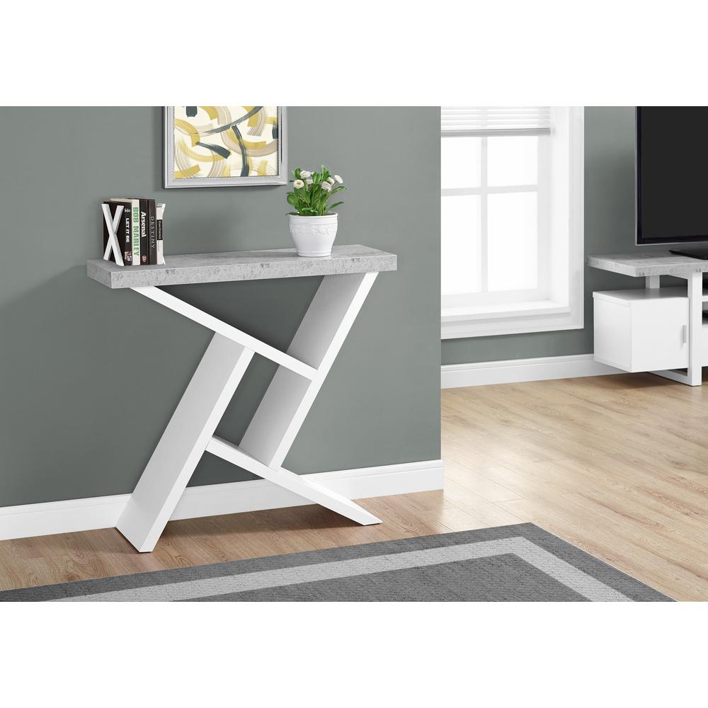 Accent Table, Console, Entryway, Narrow, Sofa, Living Room, Bedroom, Grey. Picture 2