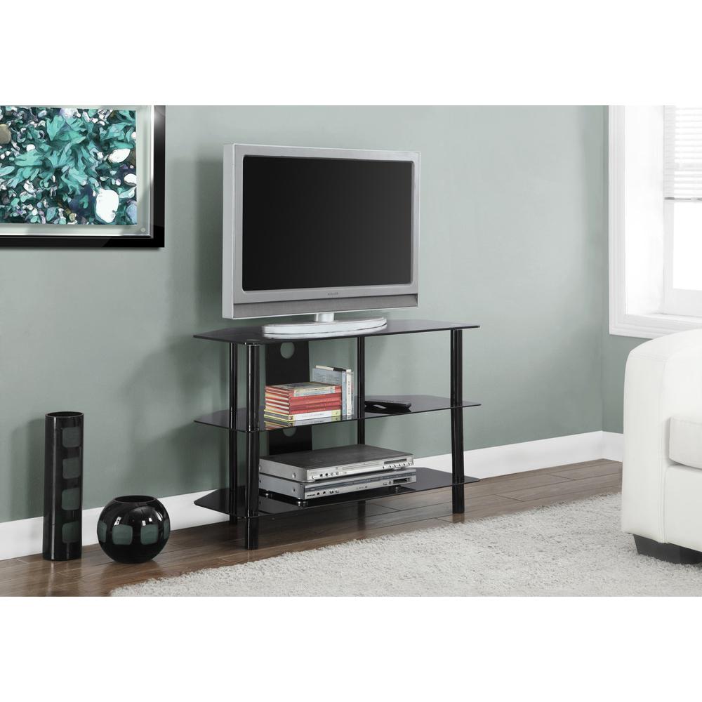 Tv Stand, 36 Inch, Console, Media Entertainment Center, Storage Shelves. Picture 2
