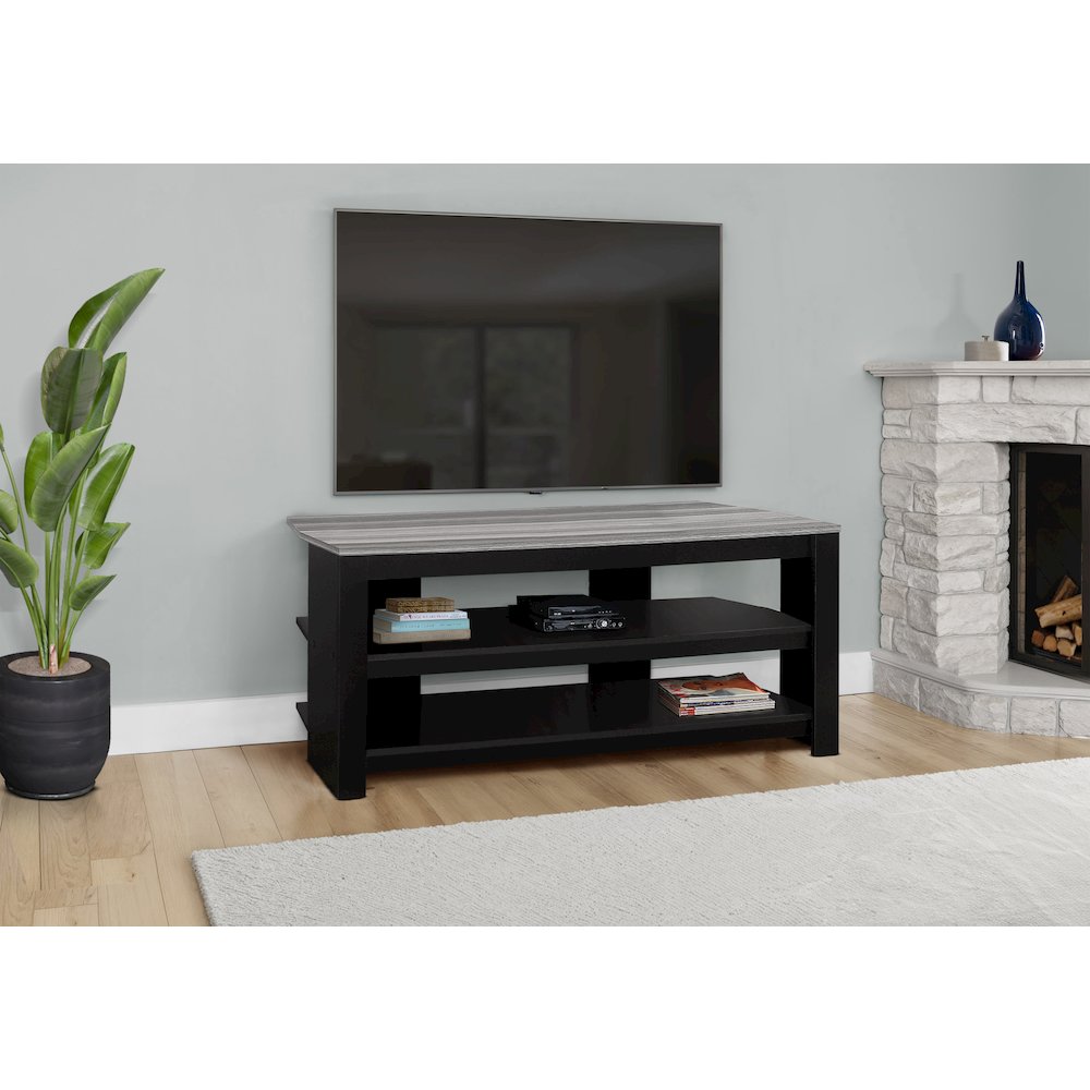 Tv Stand, 42 Inch, Console, Media Entertainment Center, Storage Shelves. Picture 2