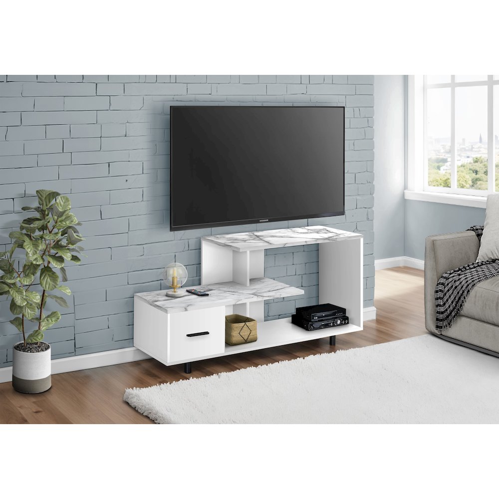 Tv Stand, 48 Inch, Console, Media Entertainment Center, Storage Drawer. Picture 2