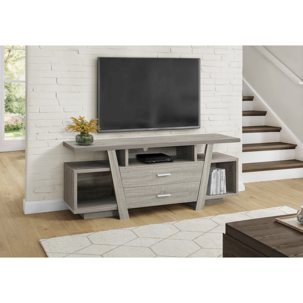 Tv Stand, 60 Inch, Console, Media Entertainment Center, Storage Drawers. Picture 2