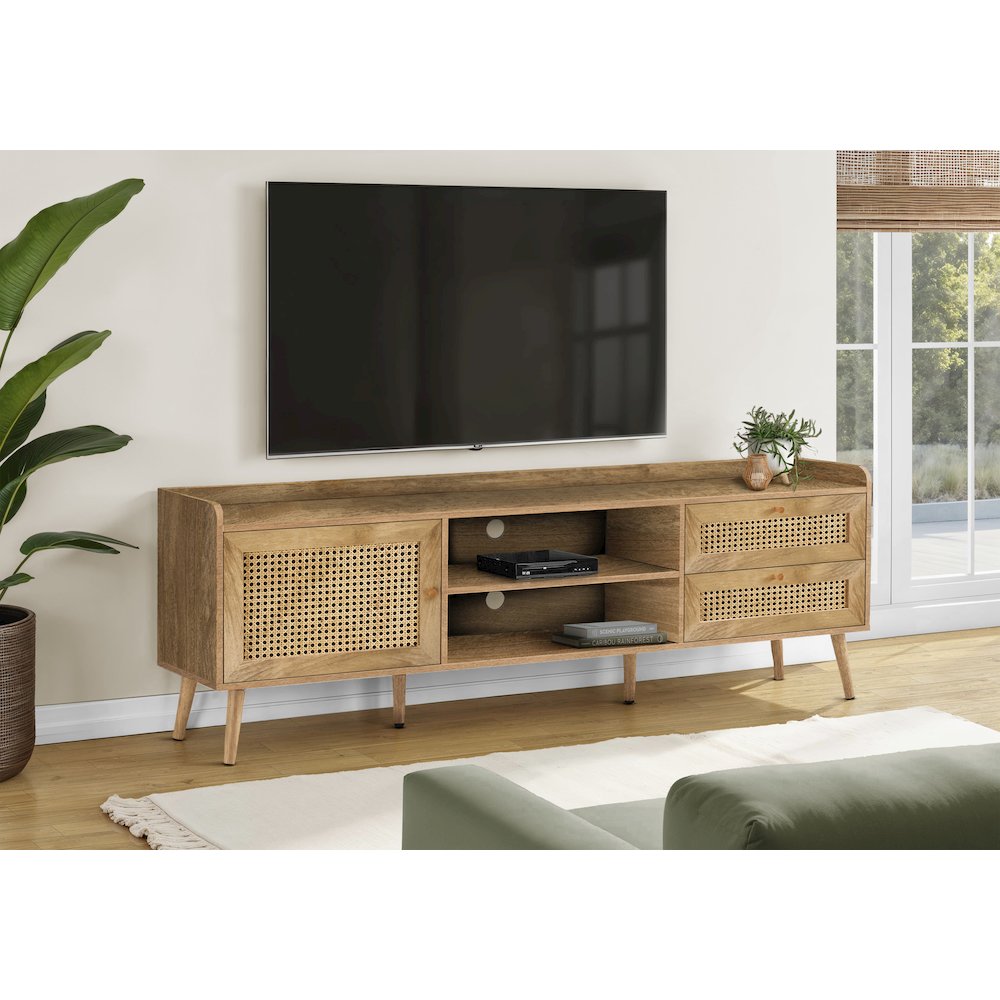Tv Stand, 72 Inch, Console, Media Entertainment Center, Storage Cabinet. Picture 9