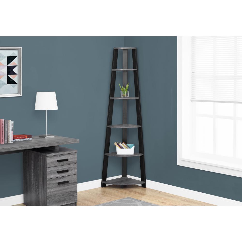 Bookshelf, Bookcase, Etagere, Corner, 5 Tier, 72H, Office, Bedroom. Picture 2