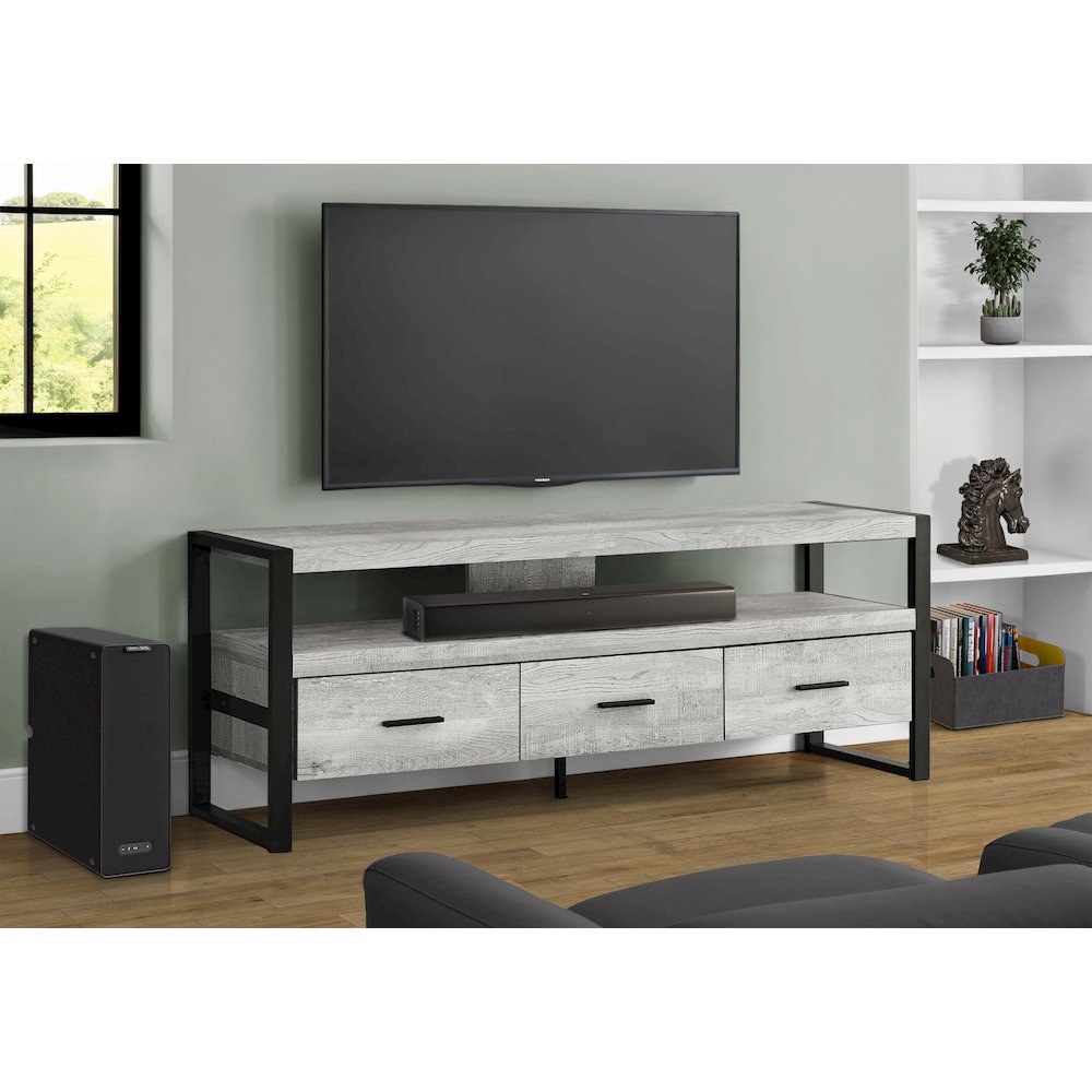 Tv Stand, 60 Inch, Console, Media Entertainment Center, Storage Drawers. Picture 10