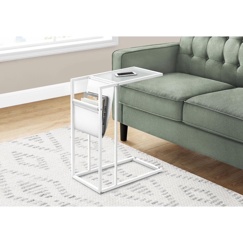 Accent Table, C-shaped, End, Side, Snack, Magazine Storage, Living Room. Picture 2