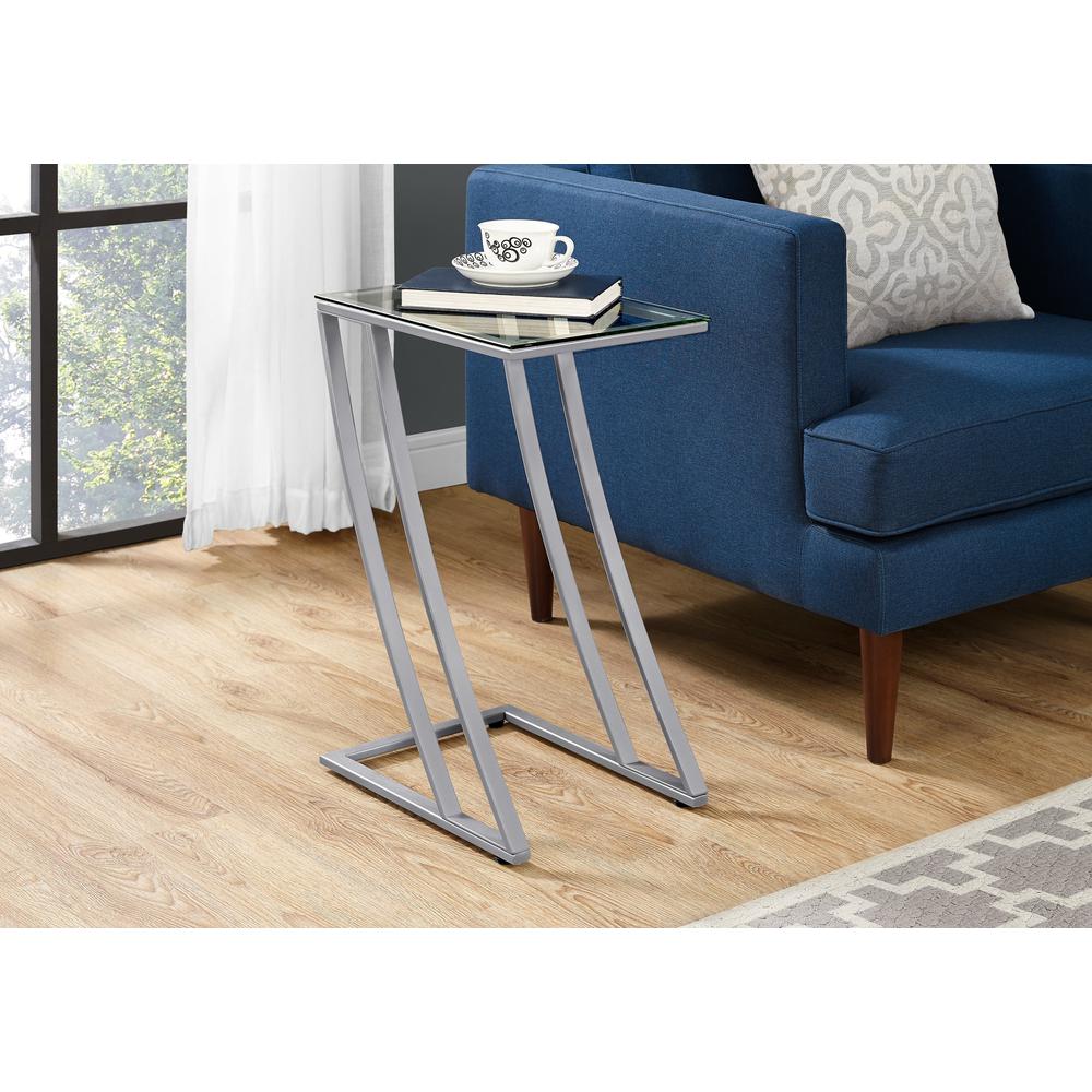 Accent Table, C-shaped, End, Side, Snack, Living Room, Bedroom. Picture 2