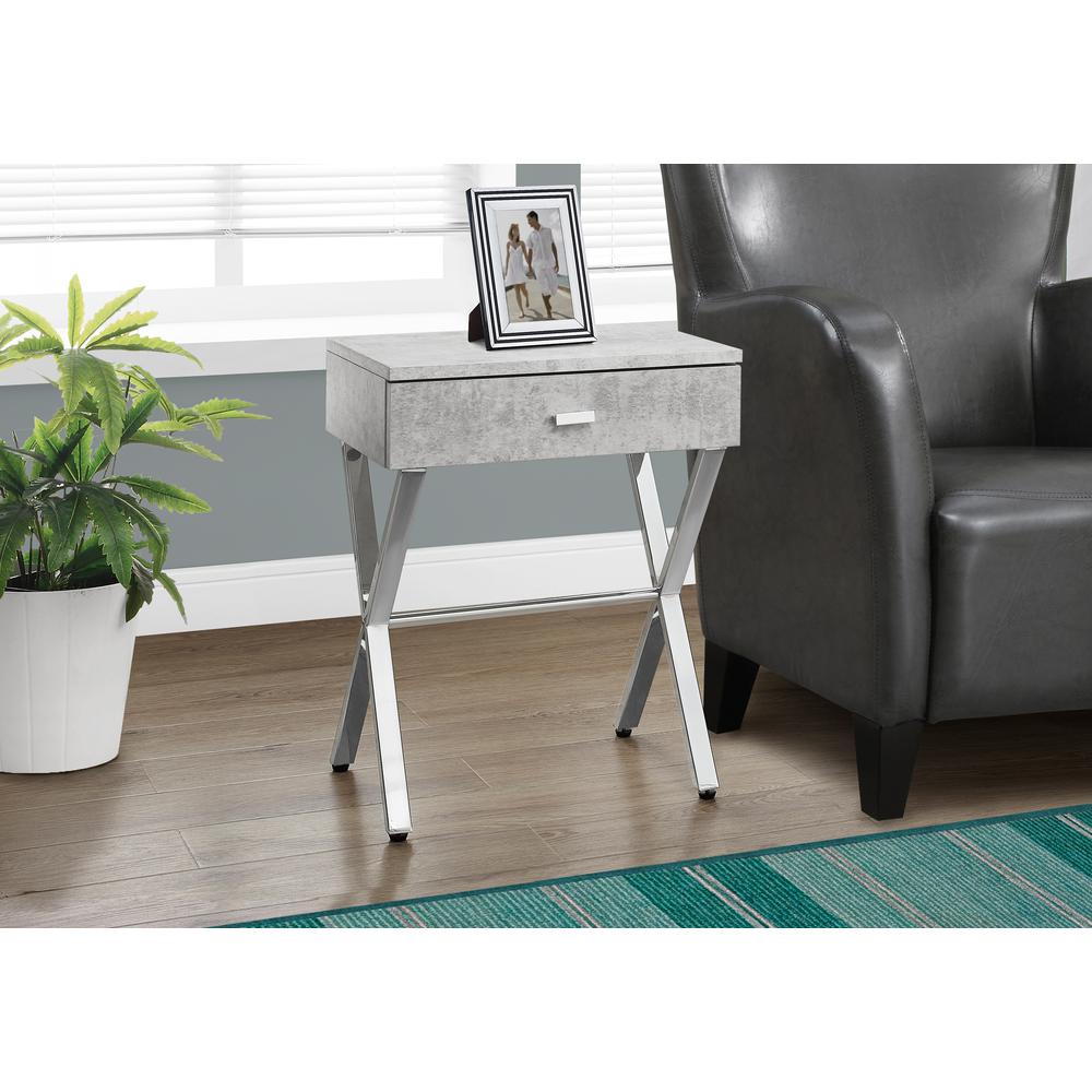 Accent Table, Side, End, Nightstand, Lamp, Storage Drawer, Living Room, Bedroom. Picture 2