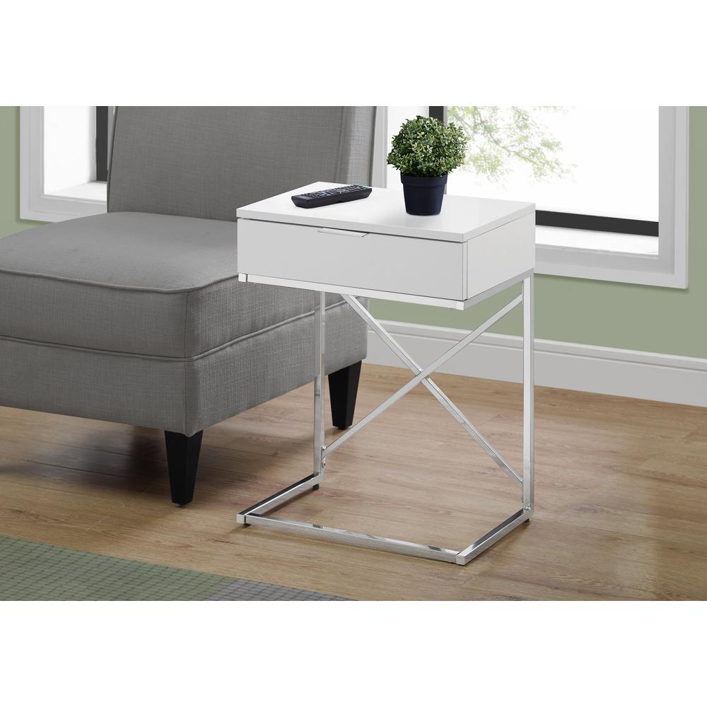 Accent Table, Side, End, Nightstand, Lamp, Storage Drawer, Living Room, Bedroom. Picture 2