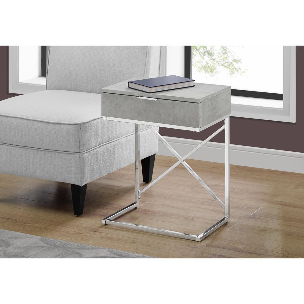 Accent Table, Side, End, Nightstand, Lamp, Storage Drawer, Living Room, Bedroom. Picture 2