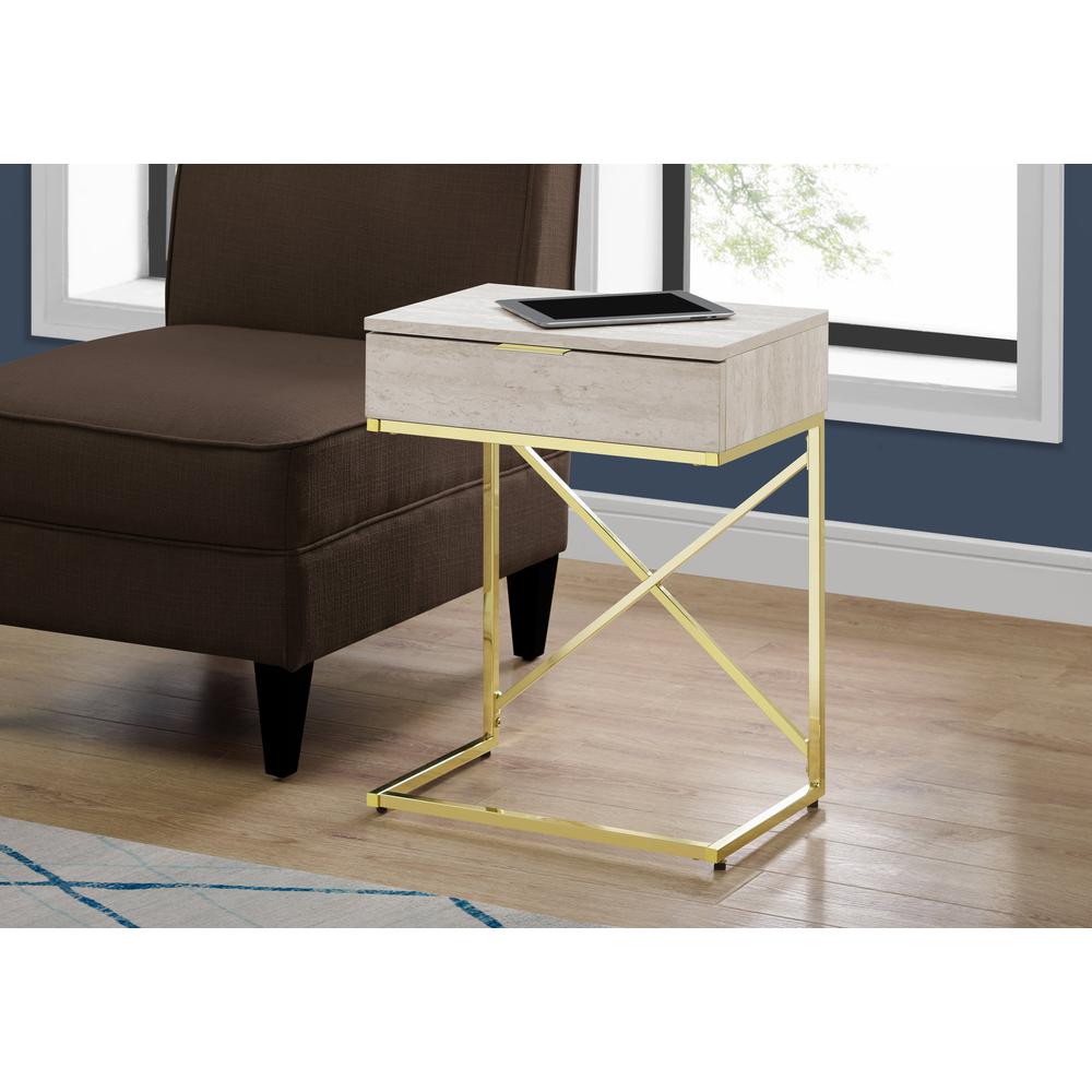 Accent Table, Side, End, Nightstand, Lamp, Storage Drawer, Living Room, Bedroom. Picture 2