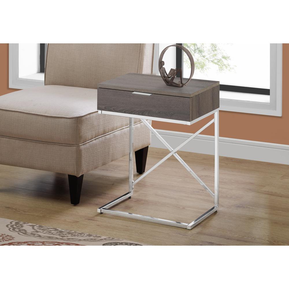 Accent Table, Side, End, Nightstand, Lamp, Storage Drawer, Living Room, Bedroom. Picture 2