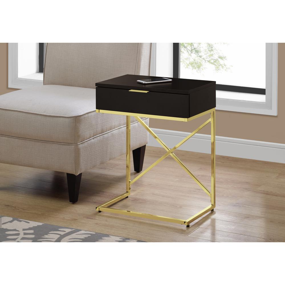Accent Table, Side, End, Nightstand, Lamp, Storage Drawer, Living Room, Bedroom. Picture 2