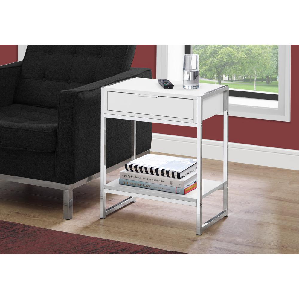 Accent Table, Side, End, Nightstand, Lamp, Storage Drawer, Living Room, Bedroom. Picture 2