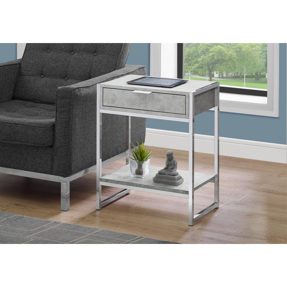 Accent Table, Side, End, Nightstand, Lamp, Storage Drawer, Living Room, Bedroom. Picture 2