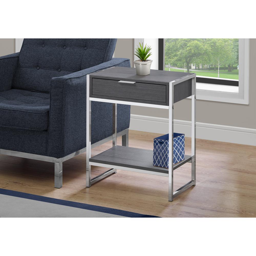 Accent Table, Side, End, Nightstand, Lamp, Storage Drawer, Living Room, Bedroom. Picture 2