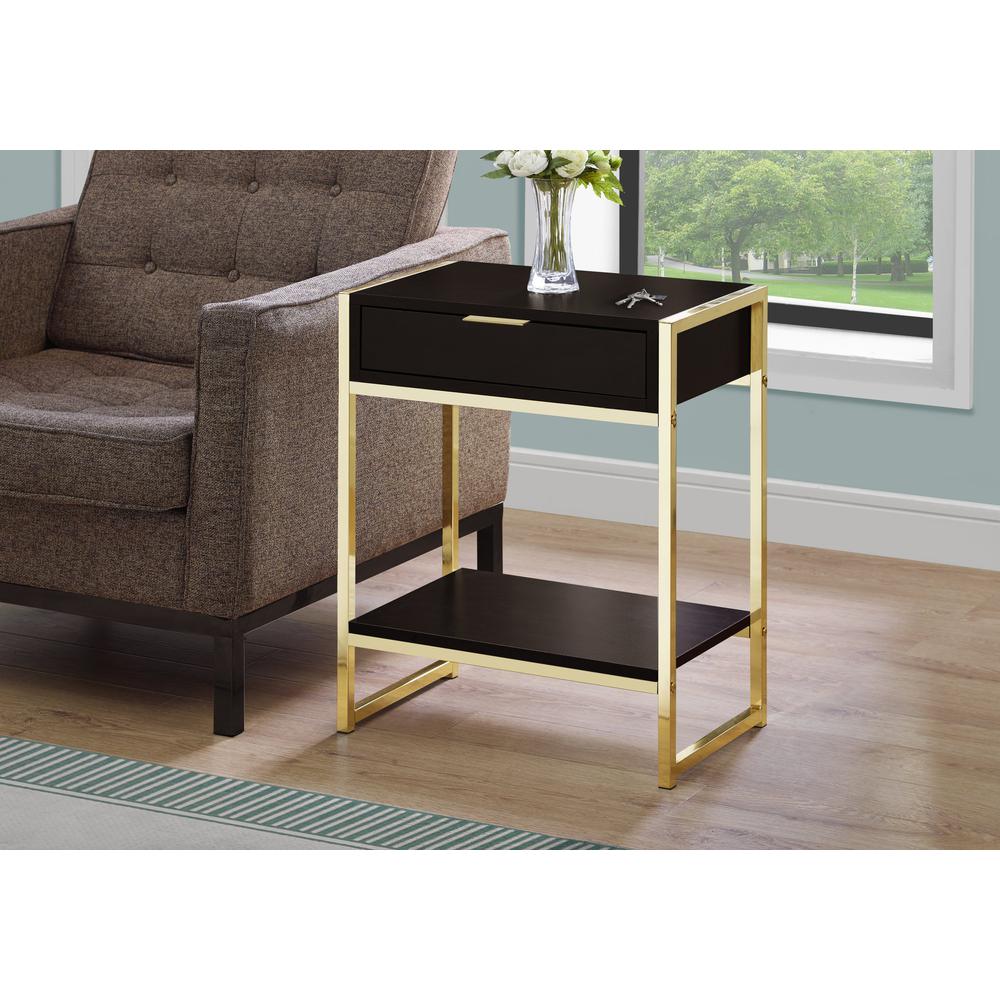 Accent Table, Side, End, Nightstand, Lamp, Storage Drawer, Living Room, Bedroom. Picture 2