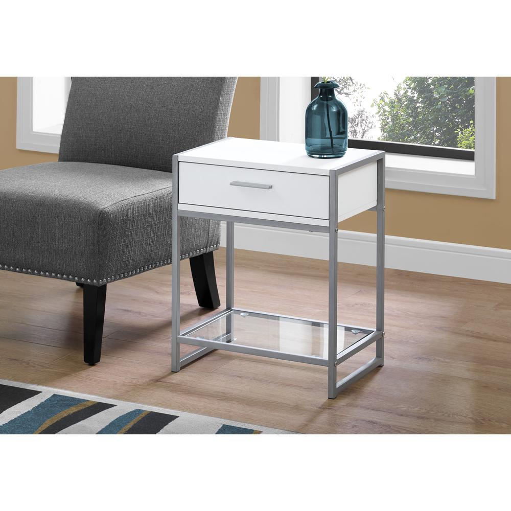 Accent Table, Side, End, Nightstand, Lamp, Storage Drawer, Living Room, Bedroom. Picture 2