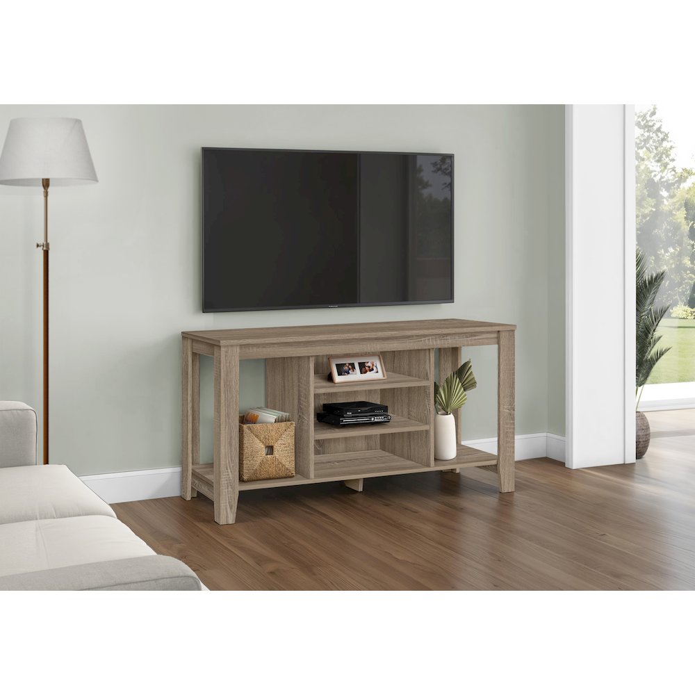 Tv Stand, 48 Inch, Console, Media Entertainment Center, Storage Shelves. Picture 2
