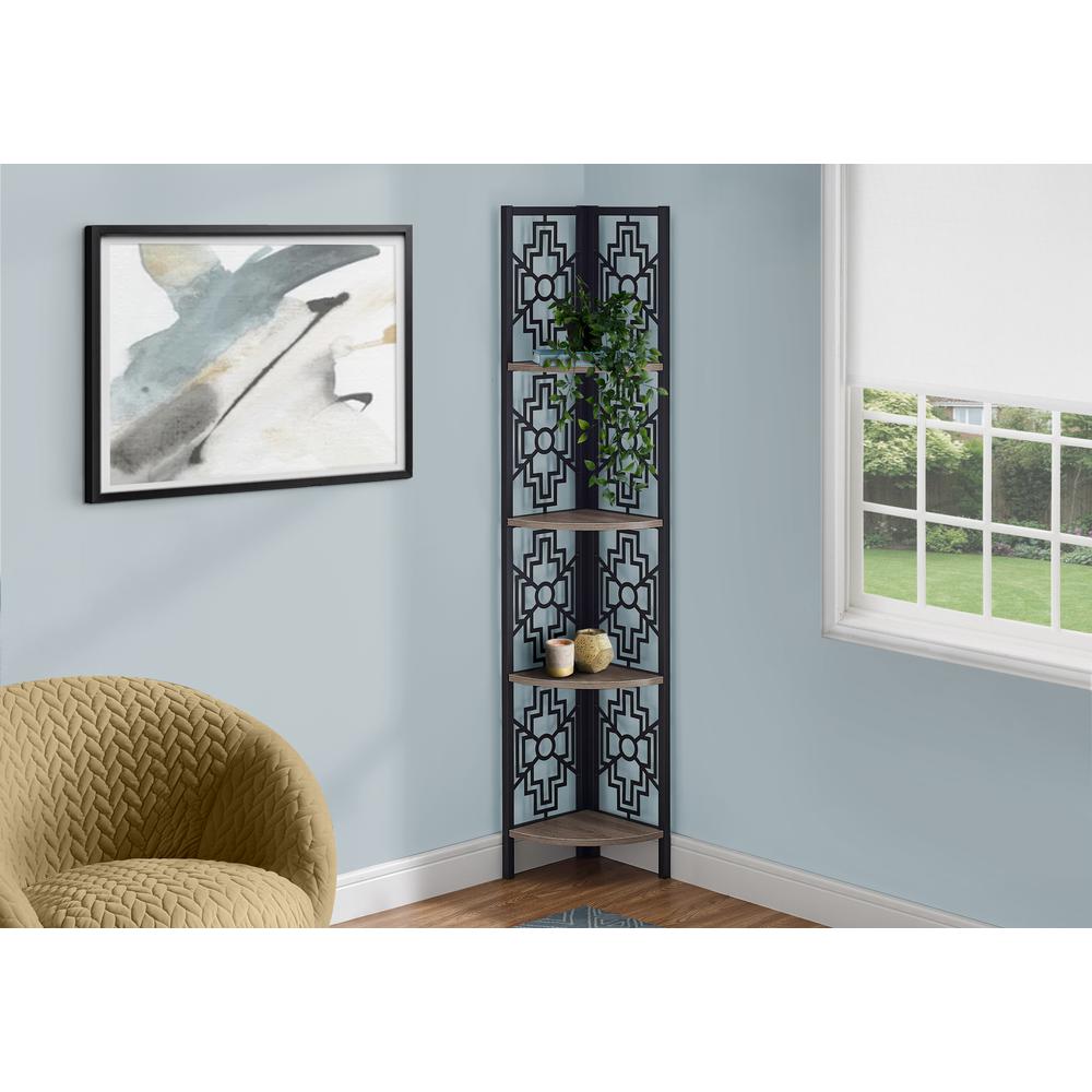 Bookshelf, Bookcase, Etagere, Corner, 4 Tier, 62H, Office, Bedroom. Picture 8