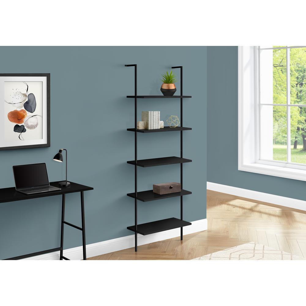 Bookshelf, Bookcase, Etagere, Ladder, 5 Tier, 72H, Office, Bedroom. Picture 8